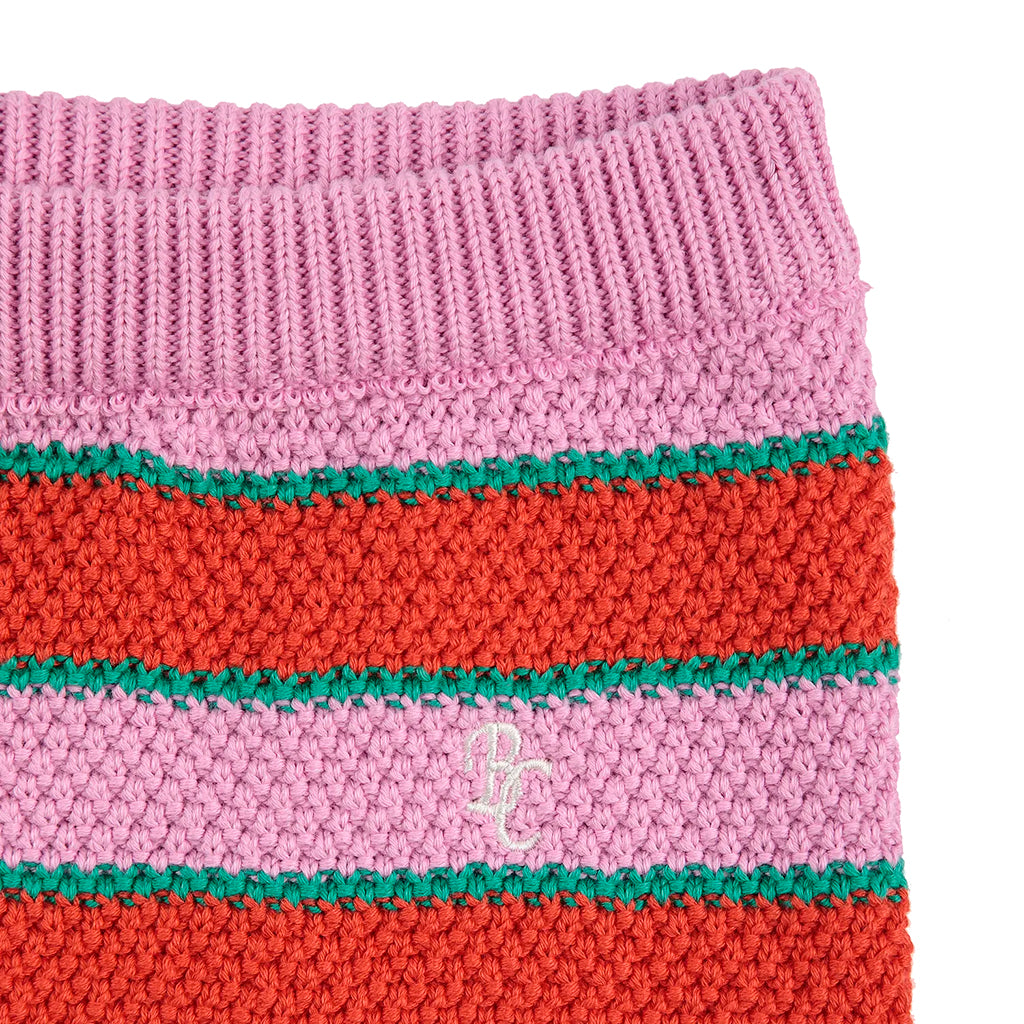 Bobo Choses Woman Knit Shorts Multicolour Stripes