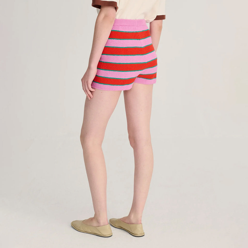 Bobo Choses Woman Knit Shorts Multicolour Stripes