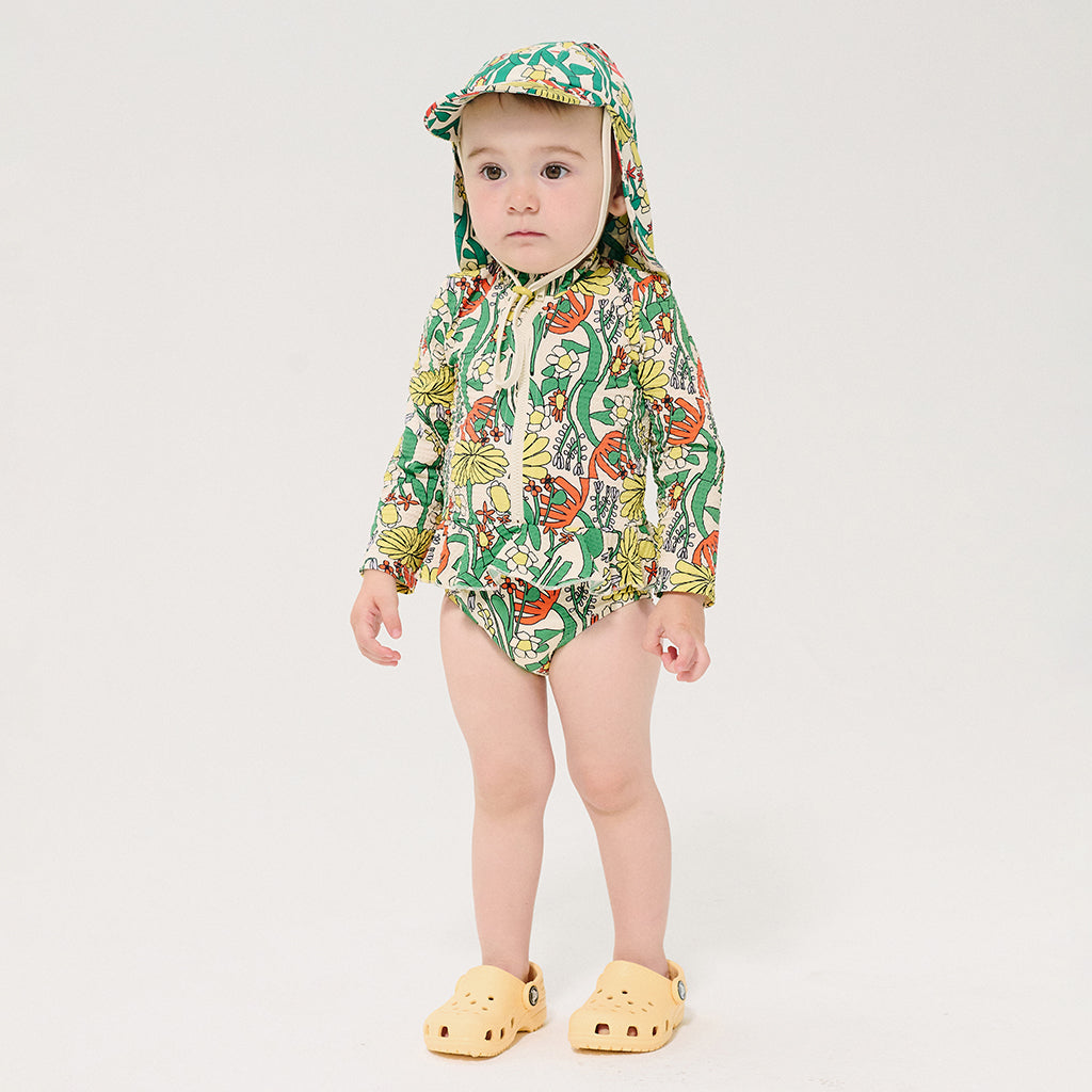 Bobo Choses Baby Swim Hat All Over Herbalist Print Multicolour