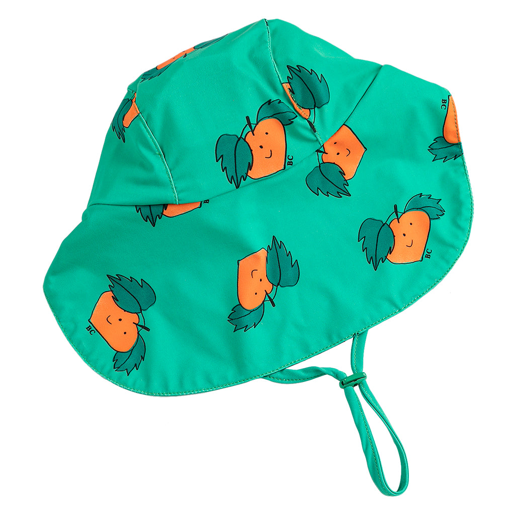 Bobo Choses Baby Swim Hat All Over Tangerine Print Green