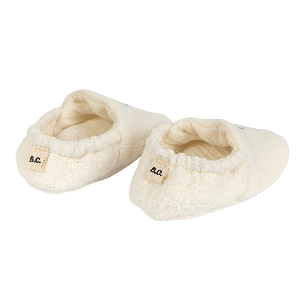 Bobo Choses Baby Slippers Cool Radish Print White