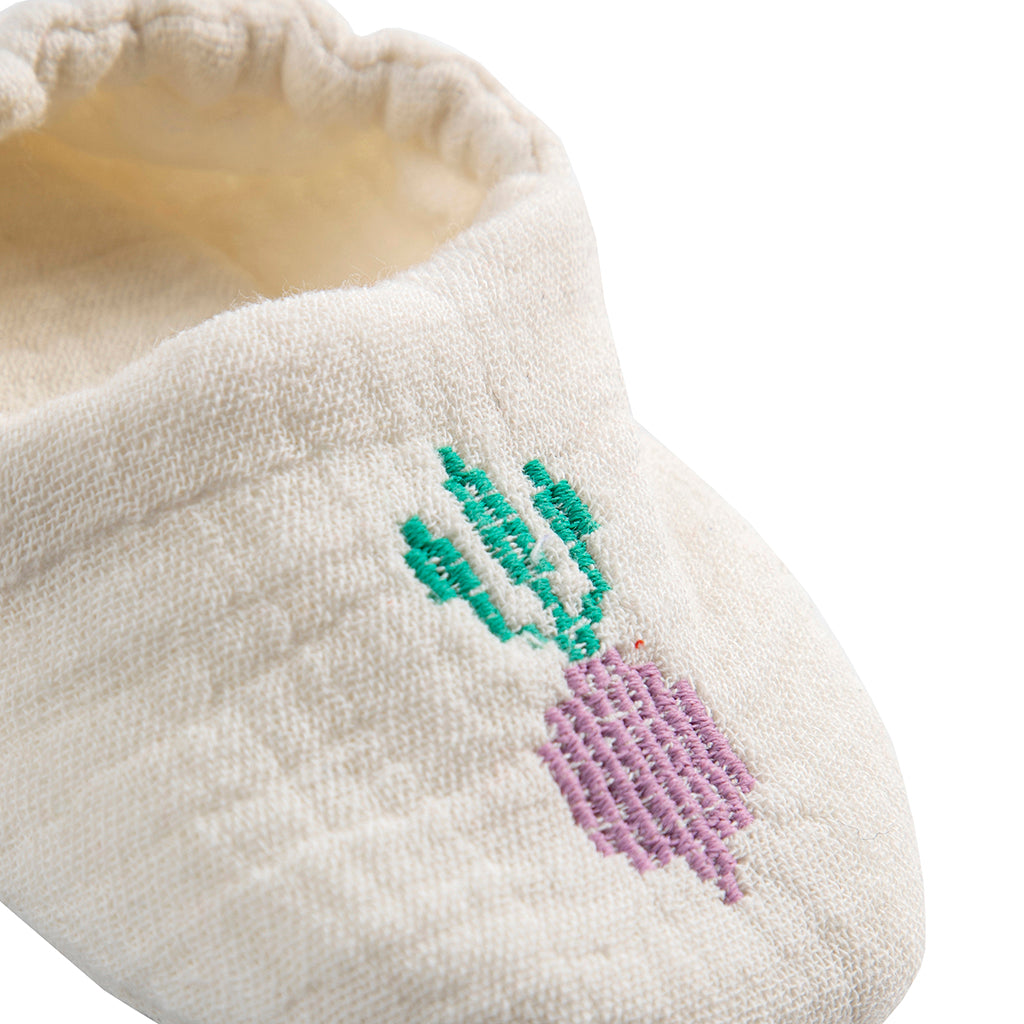 Bobo Choses Baby Slippers Cool Radish Print White