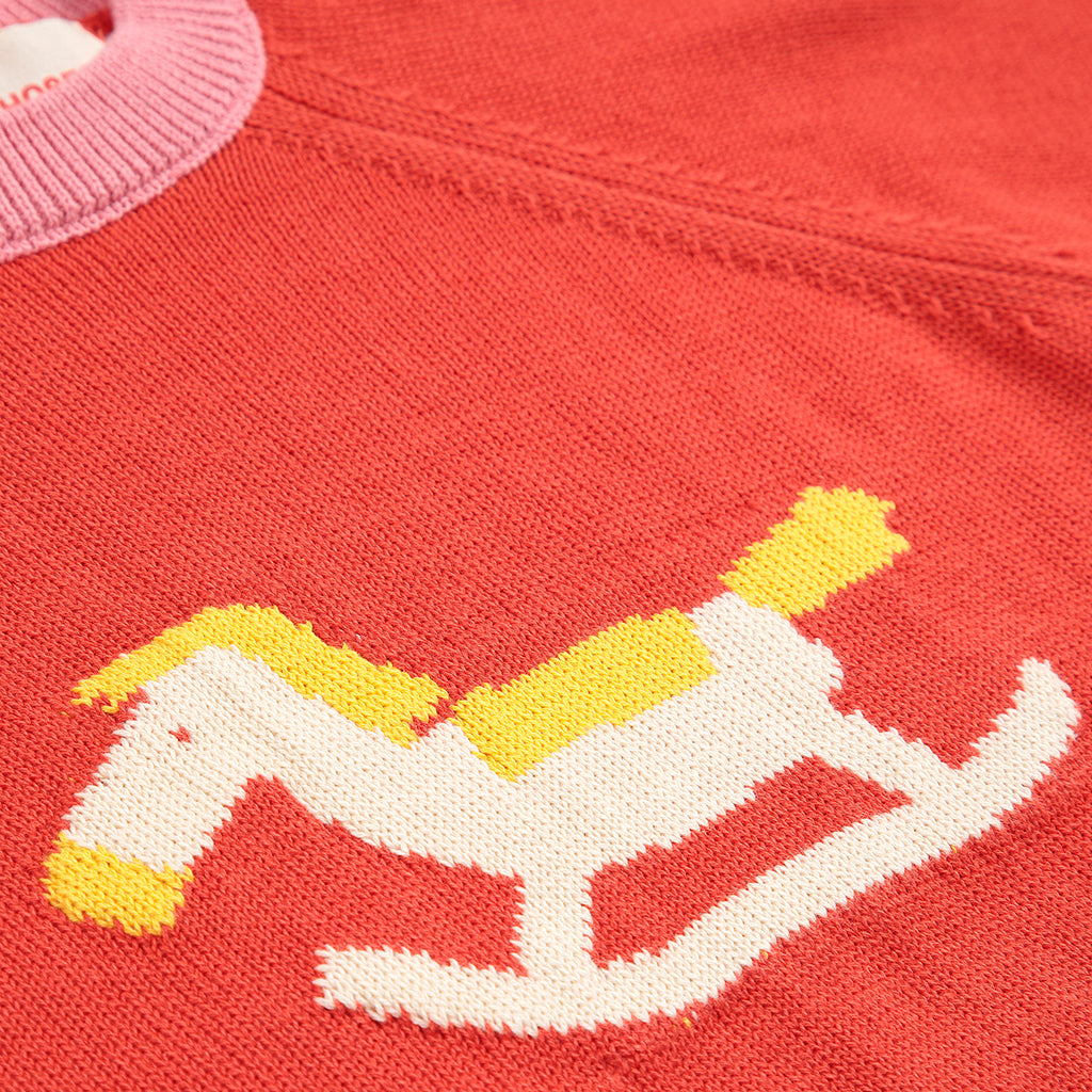 Bobo Choses Baby Rocking Horse Sweater Red