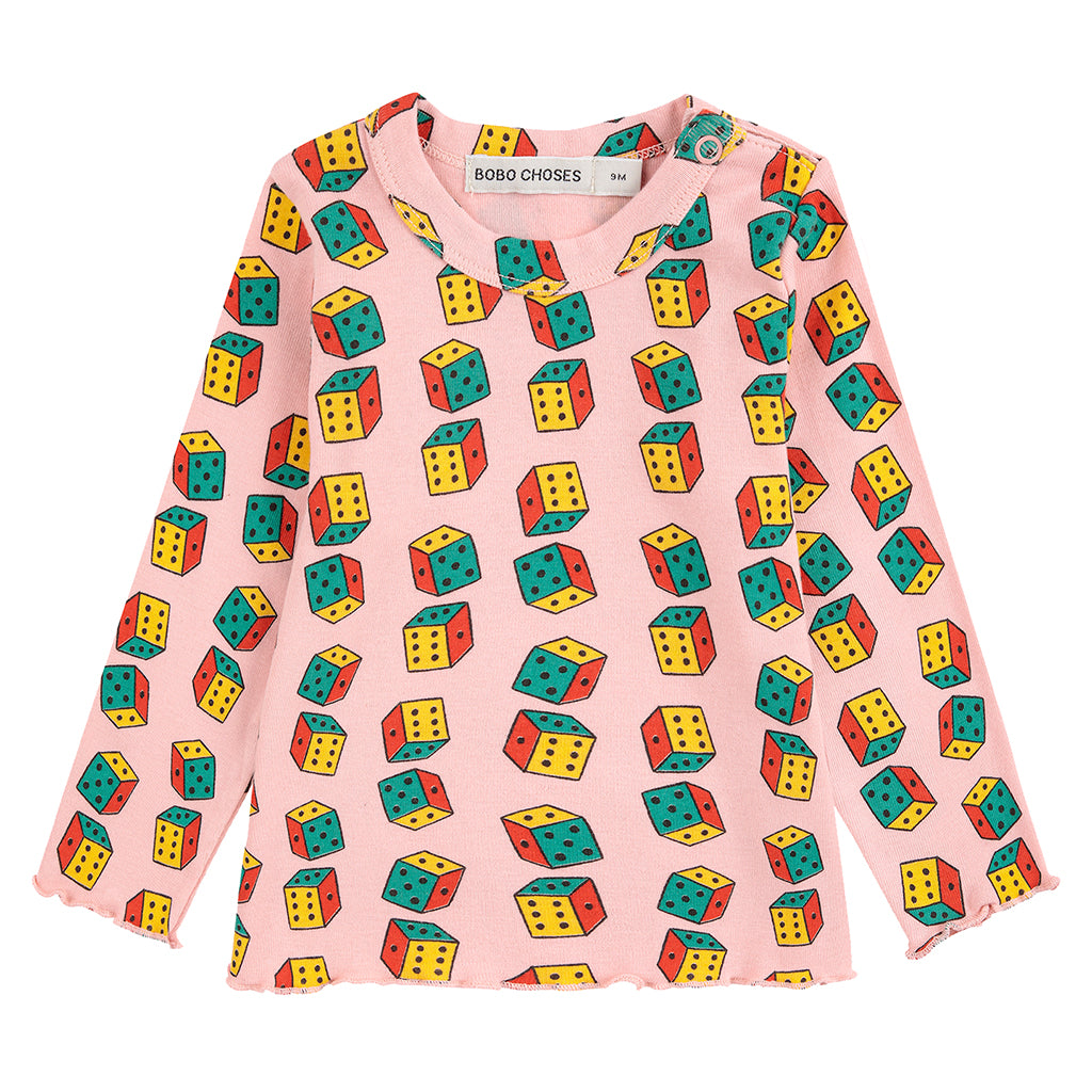 Bobo Choses Baby Dice All Over T-shirt Pink