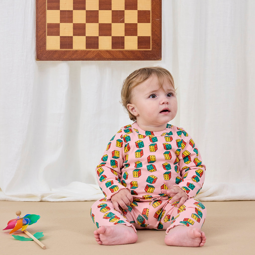 Bobo Choses Baby Dice All Over T-shirt Pink