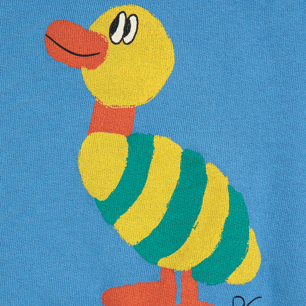 Bobo Choses Baby Striped Duck Sweatshirt Blue