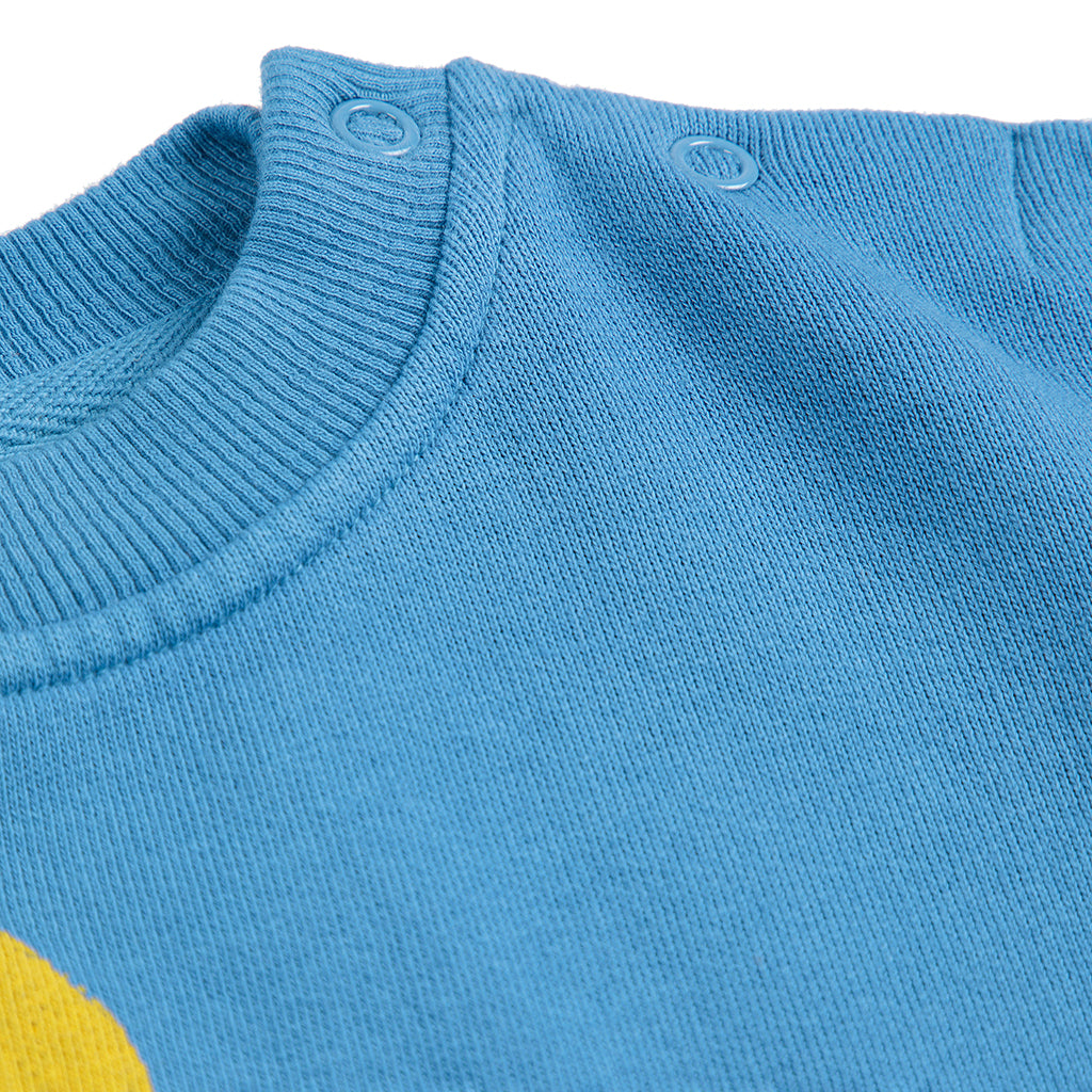 Bobo Choses Baby Striped Duck Sweatshirt Blue
