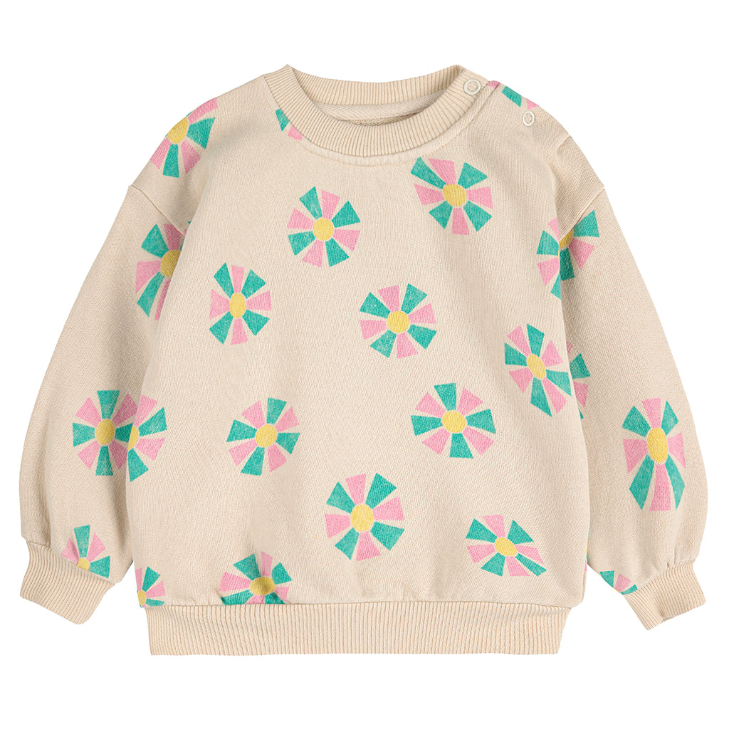 Bobo Choses Baby Kaleidoscope All Over Sweatshirt Cream