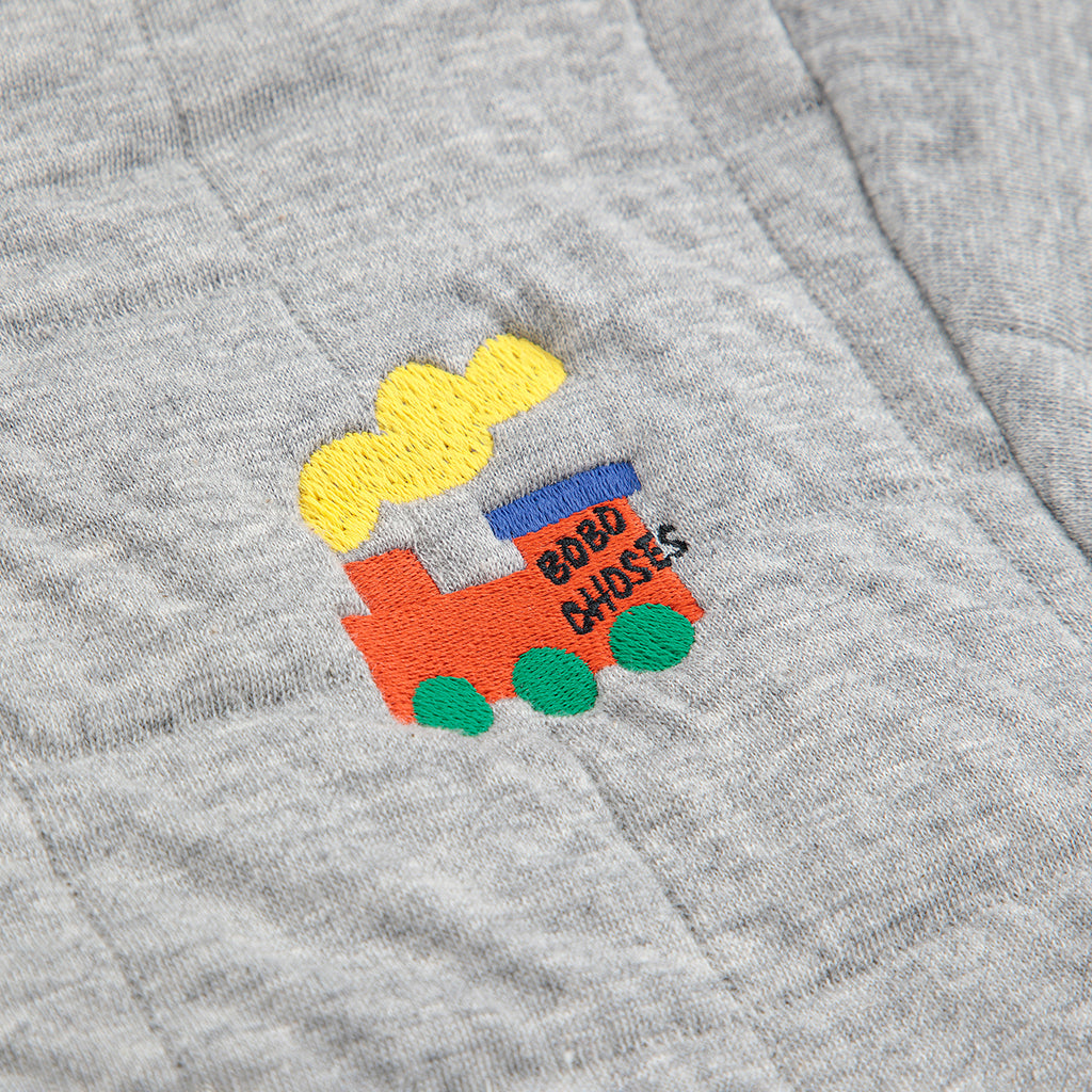 Bobo Choses Baby Choo Choo Quilted Sweatshirt Light Heather Grey