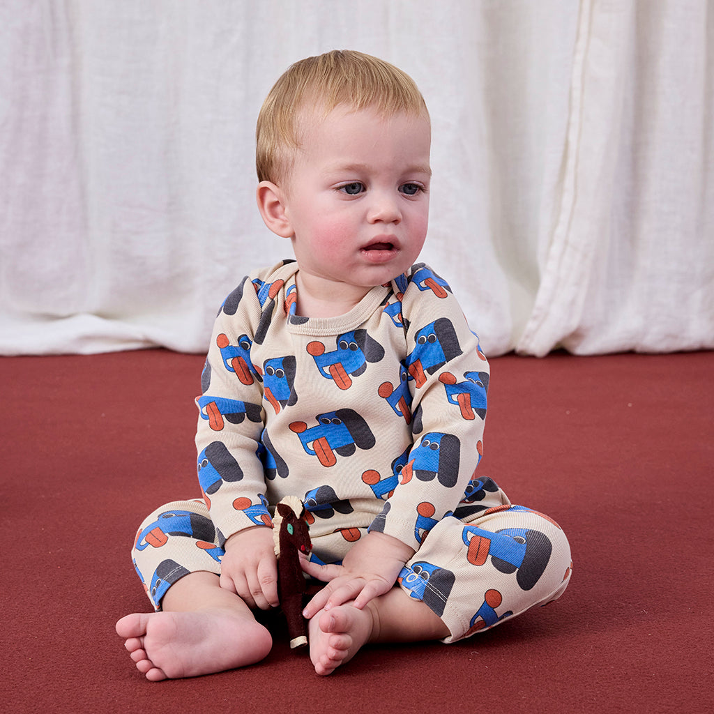 Bobo Choses Baby Doggy Mate All Over Leggings Cream