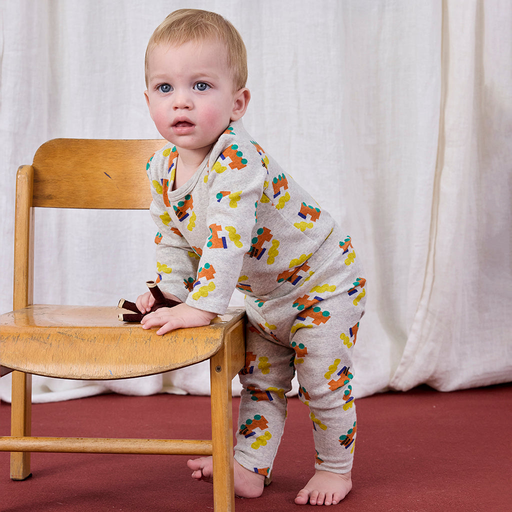 Bobo Choses Baby Choo Choo All Over Leggings Light Heather Grey