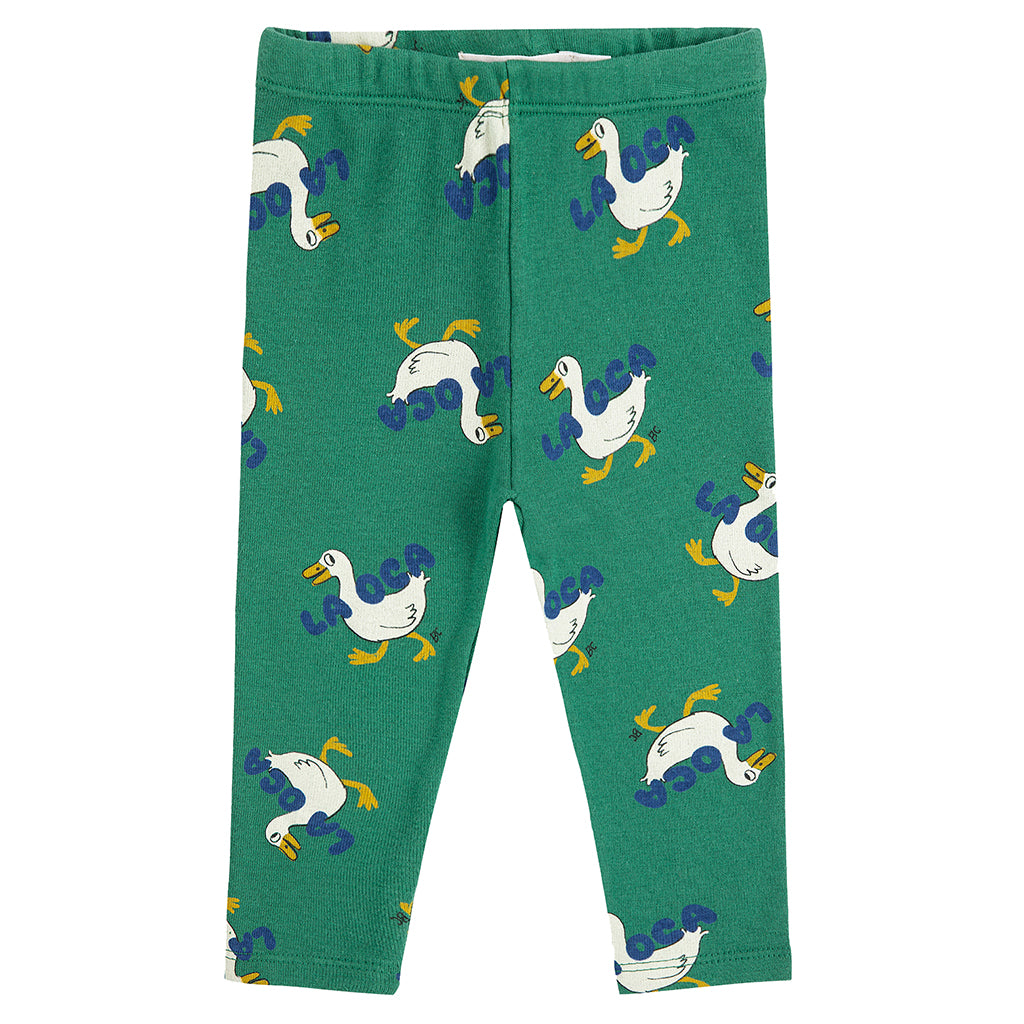 Bobo Choses Baby La Oca All Over Leggings Green