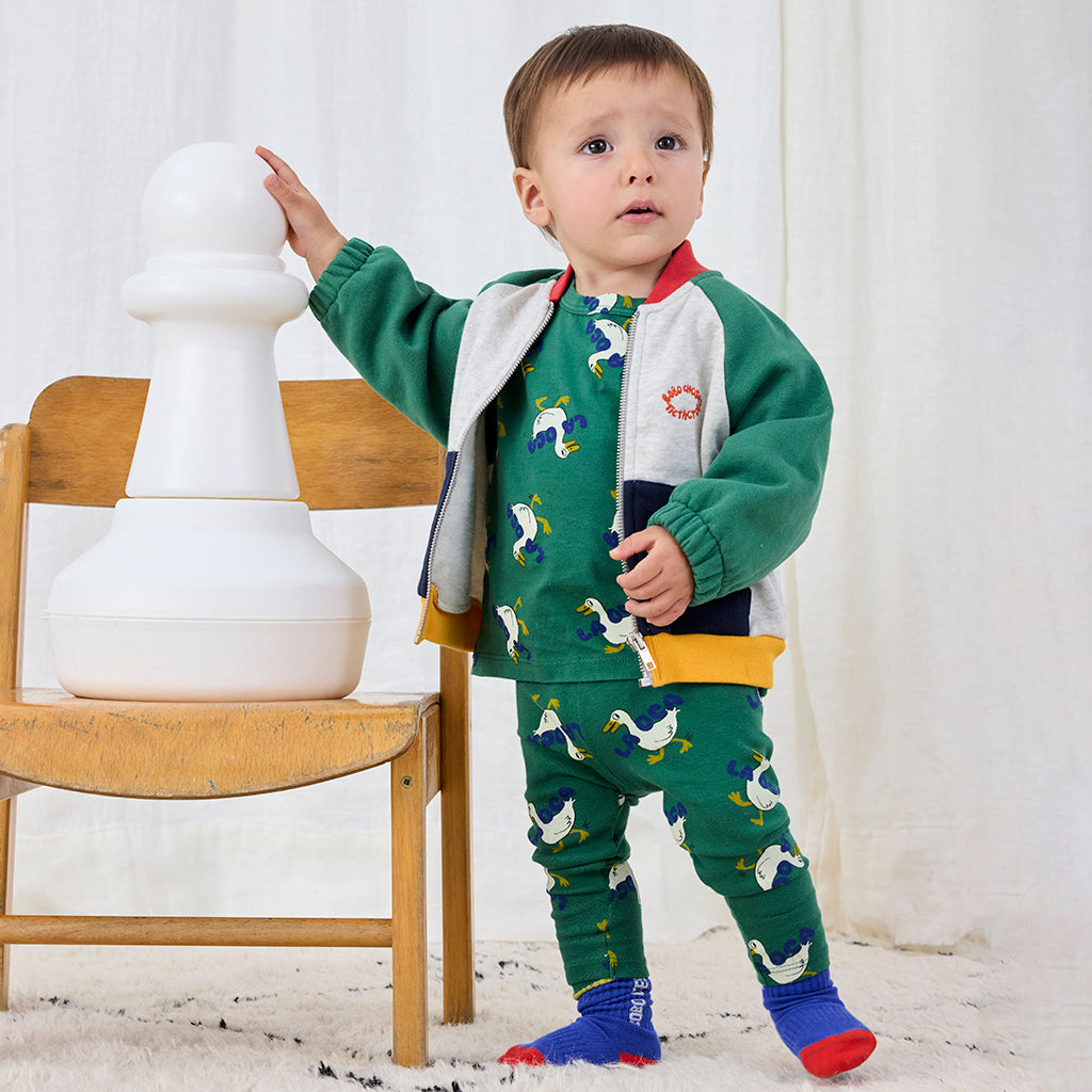 Bobo Choses Baby La Oca All Over Leggings Green