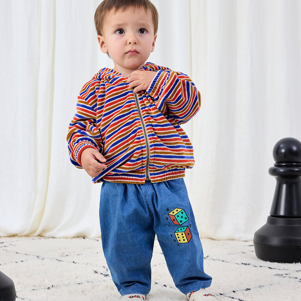 Bobo Choses Baby Roll The Dice Pants Denim Blue