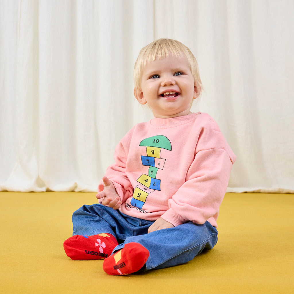 Bobo Choses Baby Roll The Dice Pants Denim Blue