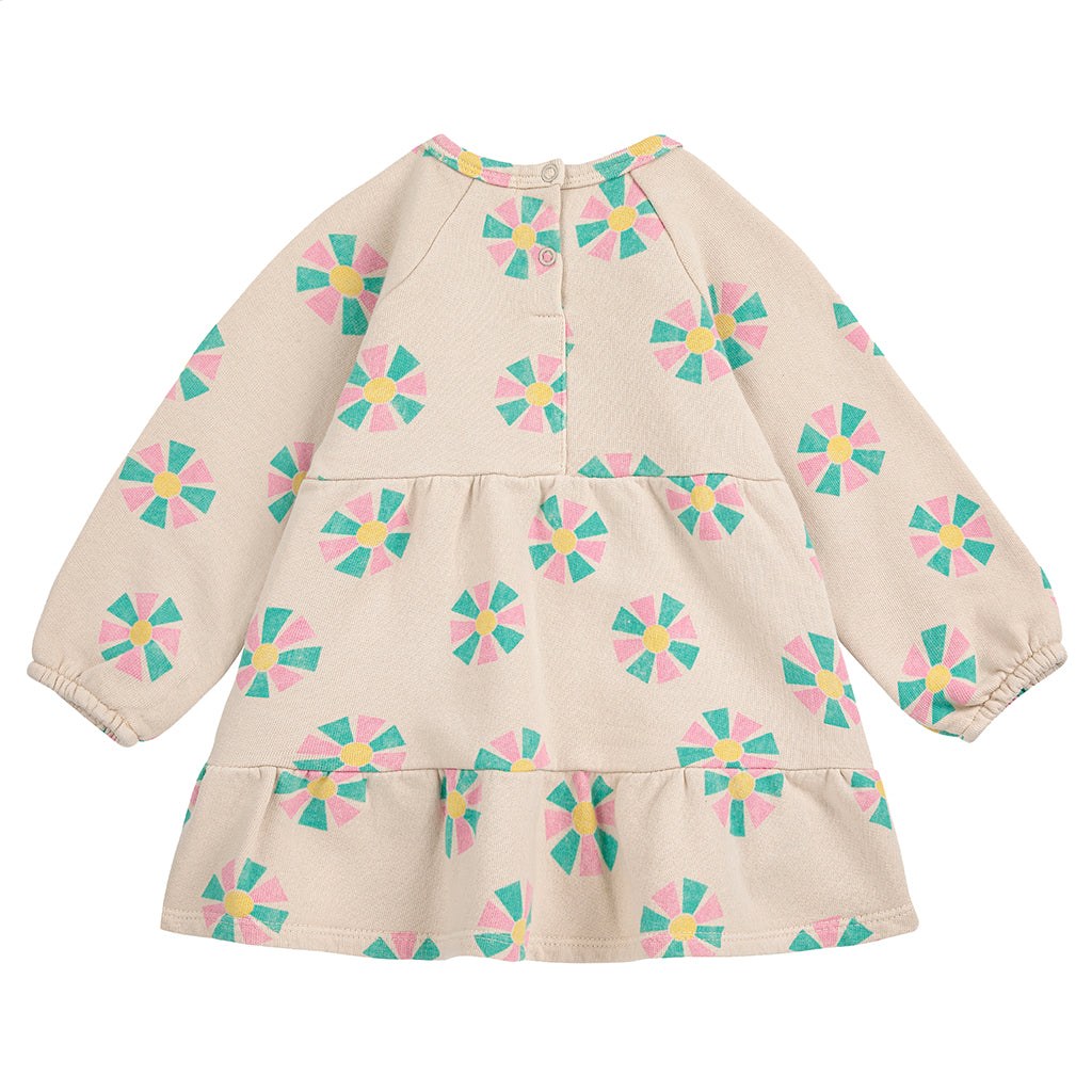 Bobo Choses Baby Kaleidoscope All Over Dress Cream