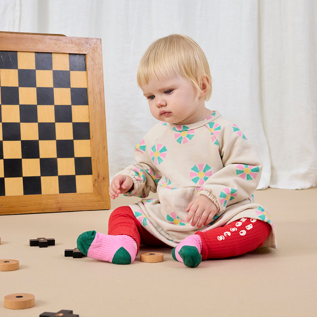 Bobo Choses Baby Kaleidoscope All Over Dress Cream