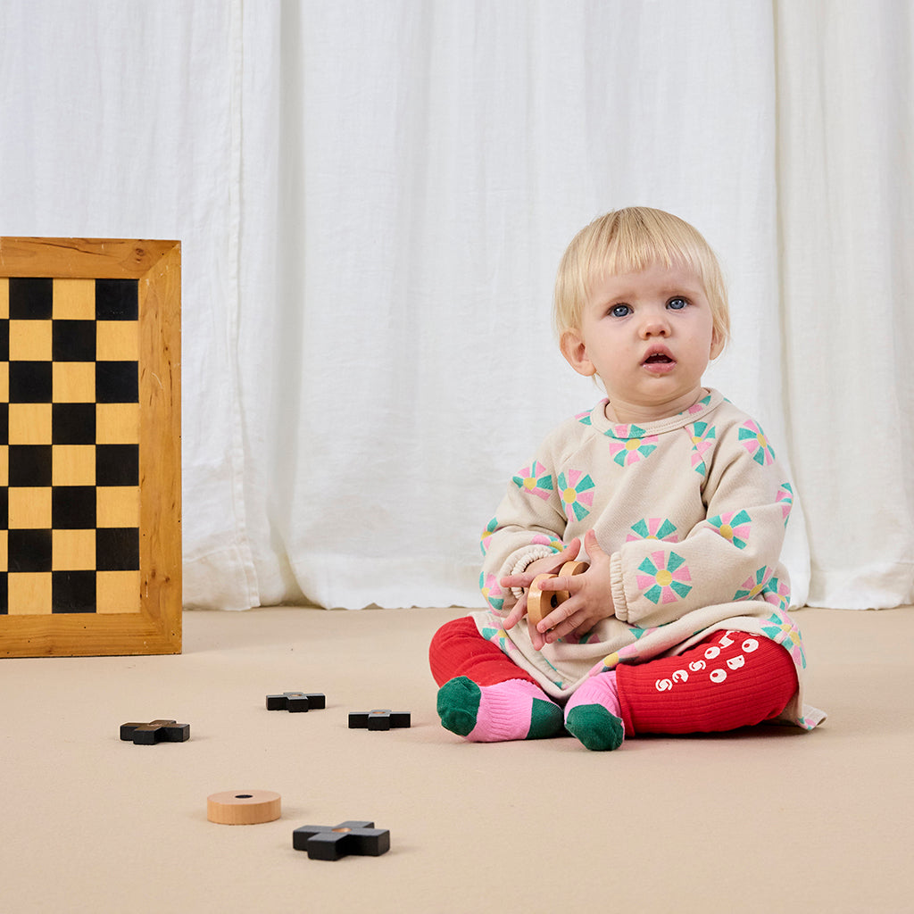 Bobo Choses Baby Kaleidoscope All Over Dress Cream