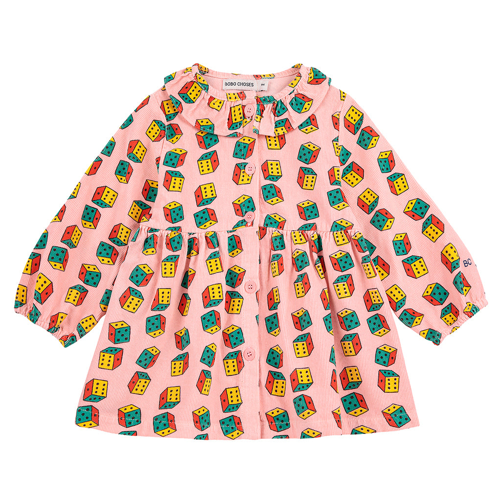 Bobo Choses Baby Dice All Over Dress Pink