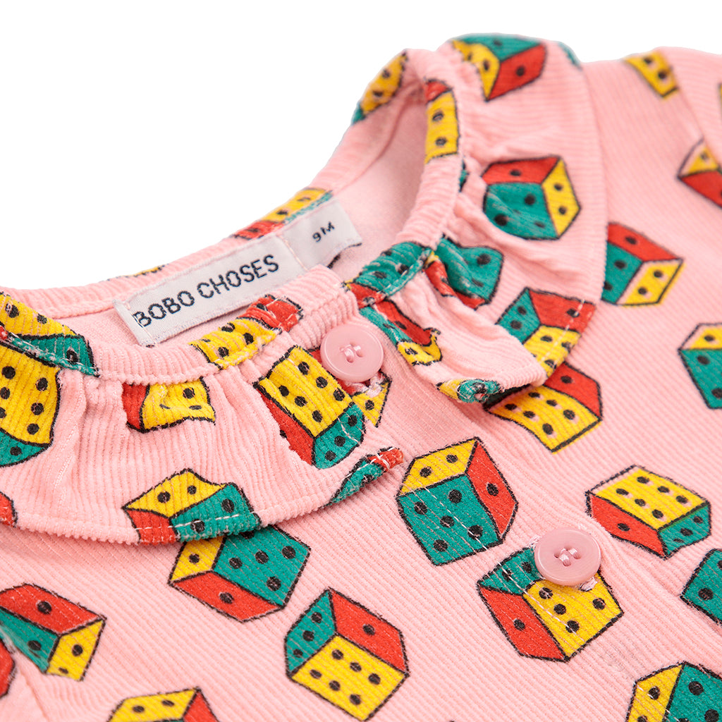 Bobo Choses Baby Dice All Over Dress Pink