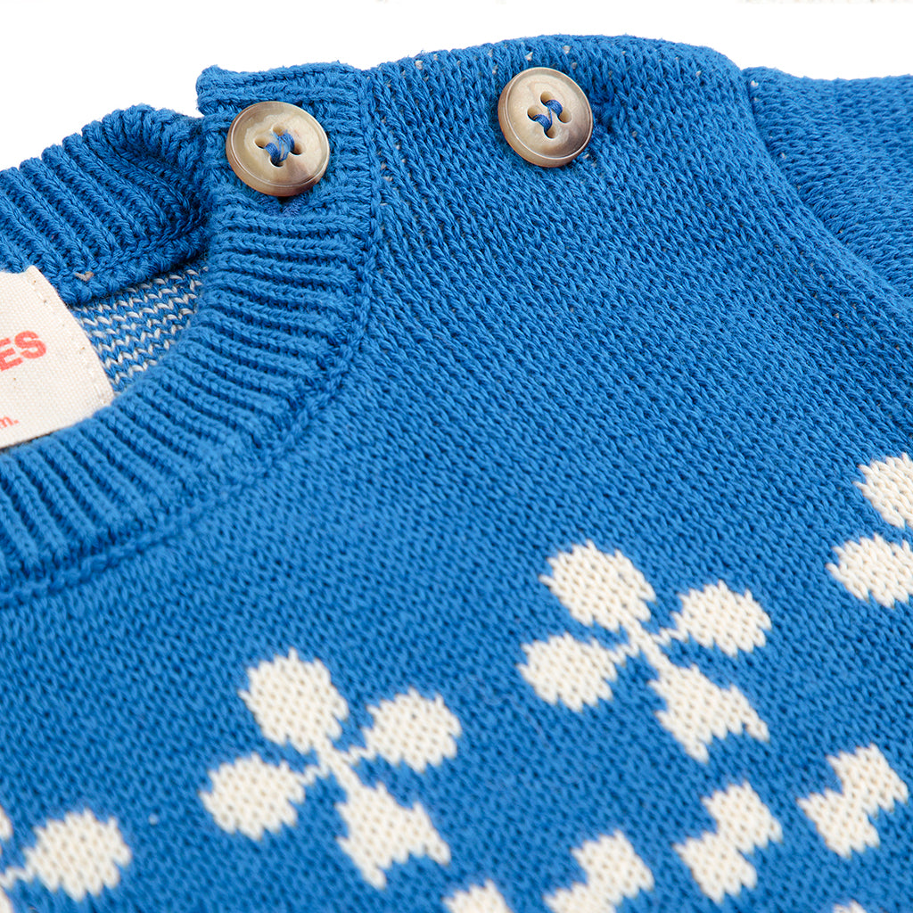 Bobo Choses Baby Farm Jaquard Sweater Blue