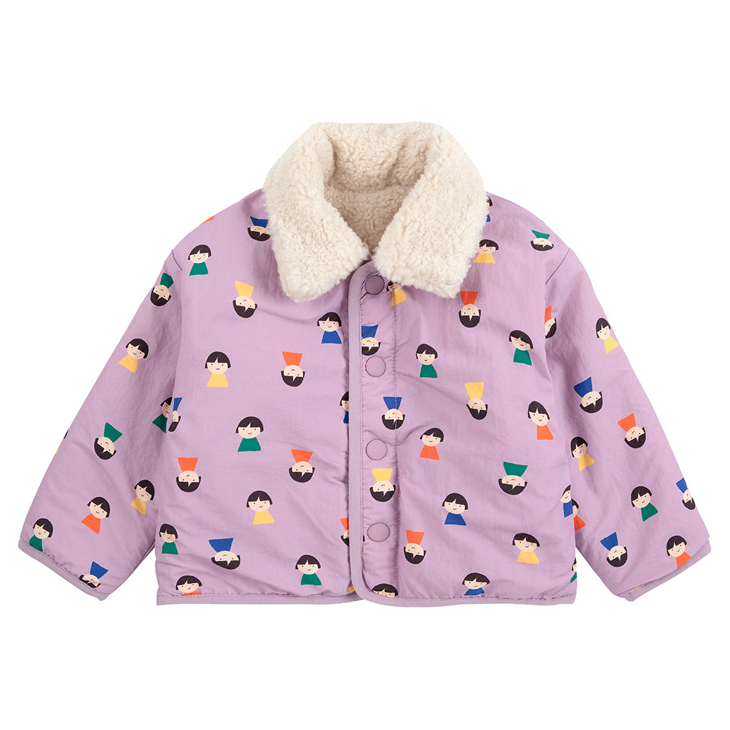 Bobo Choses Baby Game Pawns All Over Reversible Teddy Jacket Lavender Purple