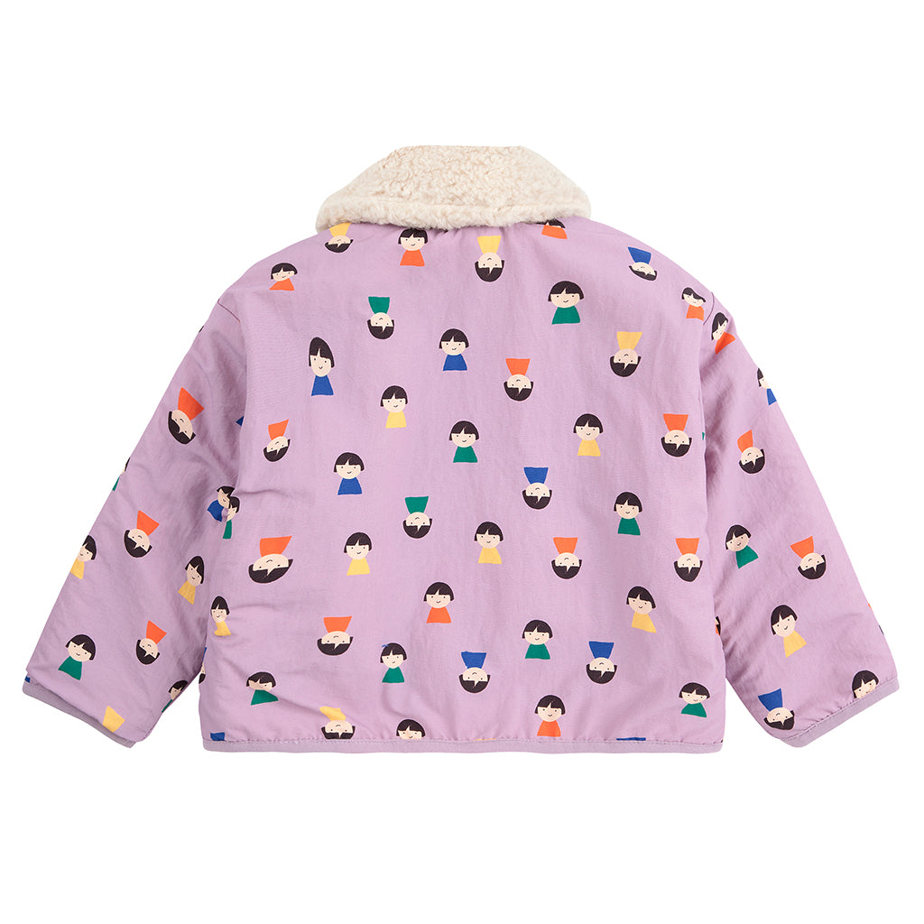 Bobo Choses Baby Game Pawns All Over Reversible Teddy Jacket Lavender Purple