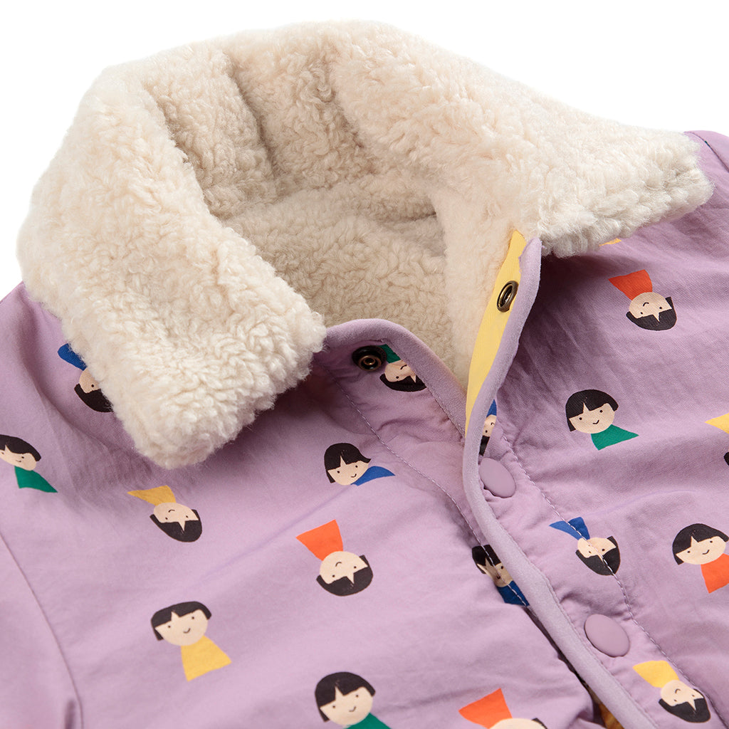 Bobo Choses Baby Game Pawns All Over Reversible Teddy Jacket Lavender Purple