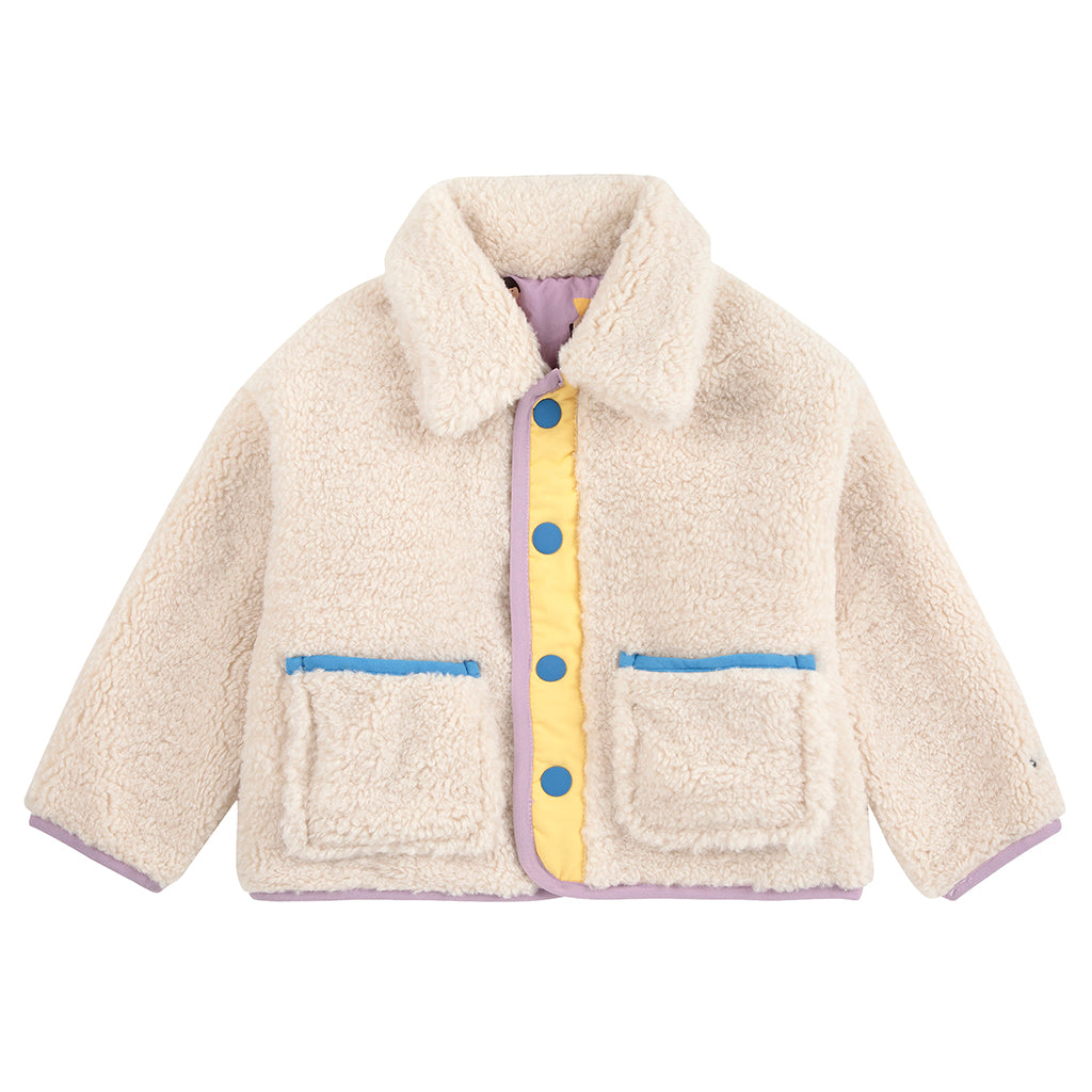 Bobo Choses Baby Game Pawns All Over Reversible Teddy Jacket Lavender Purple