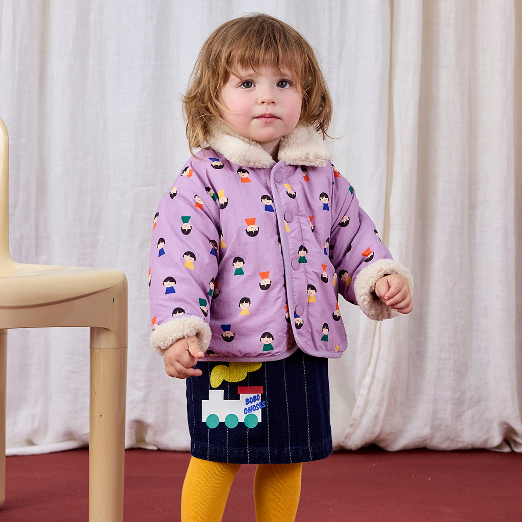 Bobo Choses Baby Game Pawns All Over Reversible Teddy Jacket Lavender Purple