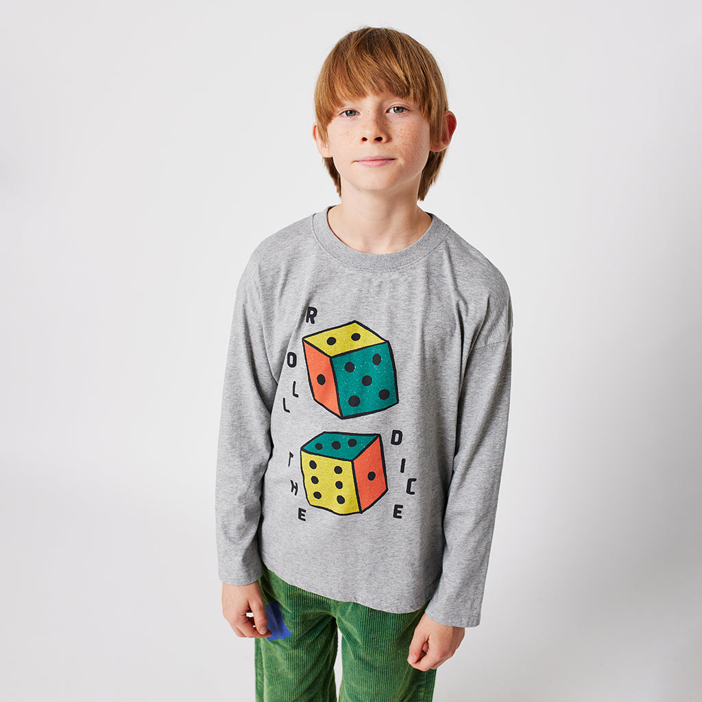 Bobo Choses Child Roll The Dice T-shirt Heather Grey