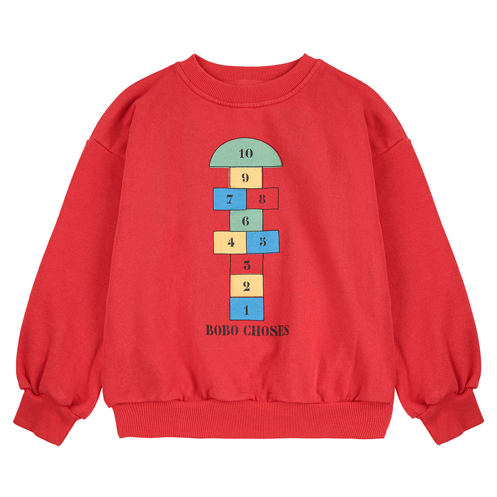 Bobo Choses Child Hopscotch Sweatshirt Red