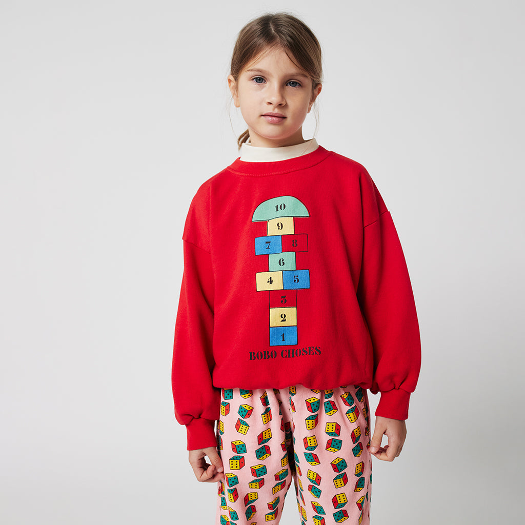 Bobo Choses Child Hopscotch Sweatshirt Red