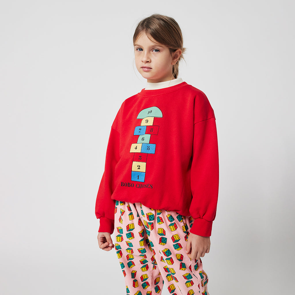 Bobo Choses Child Hopscotch Sweatshirt Red