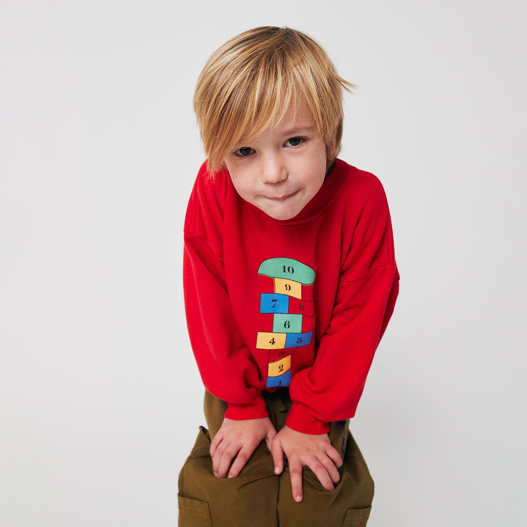 Bobo Choses Child Hopscotch Sweatshirt Red