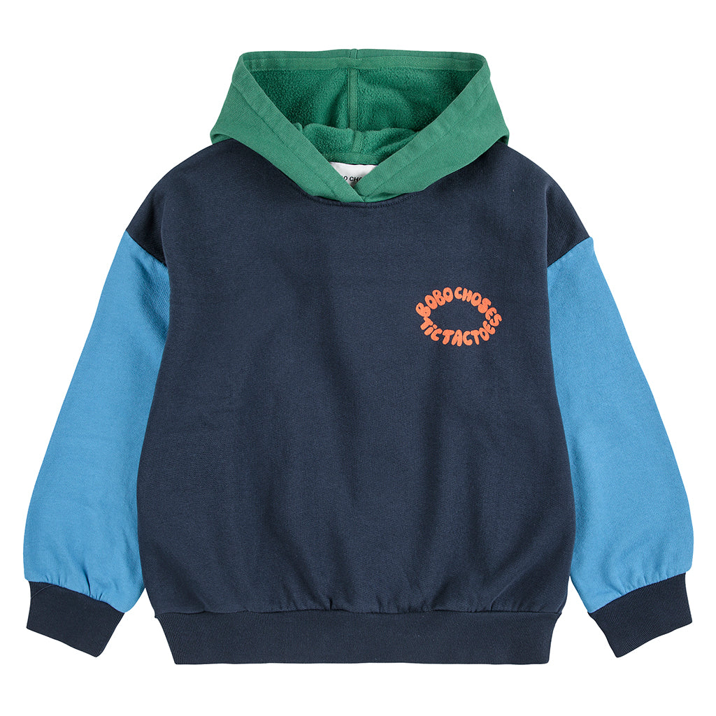 Bobo Choses Child Colour Block Hooded Sweatshirt Navy Blue