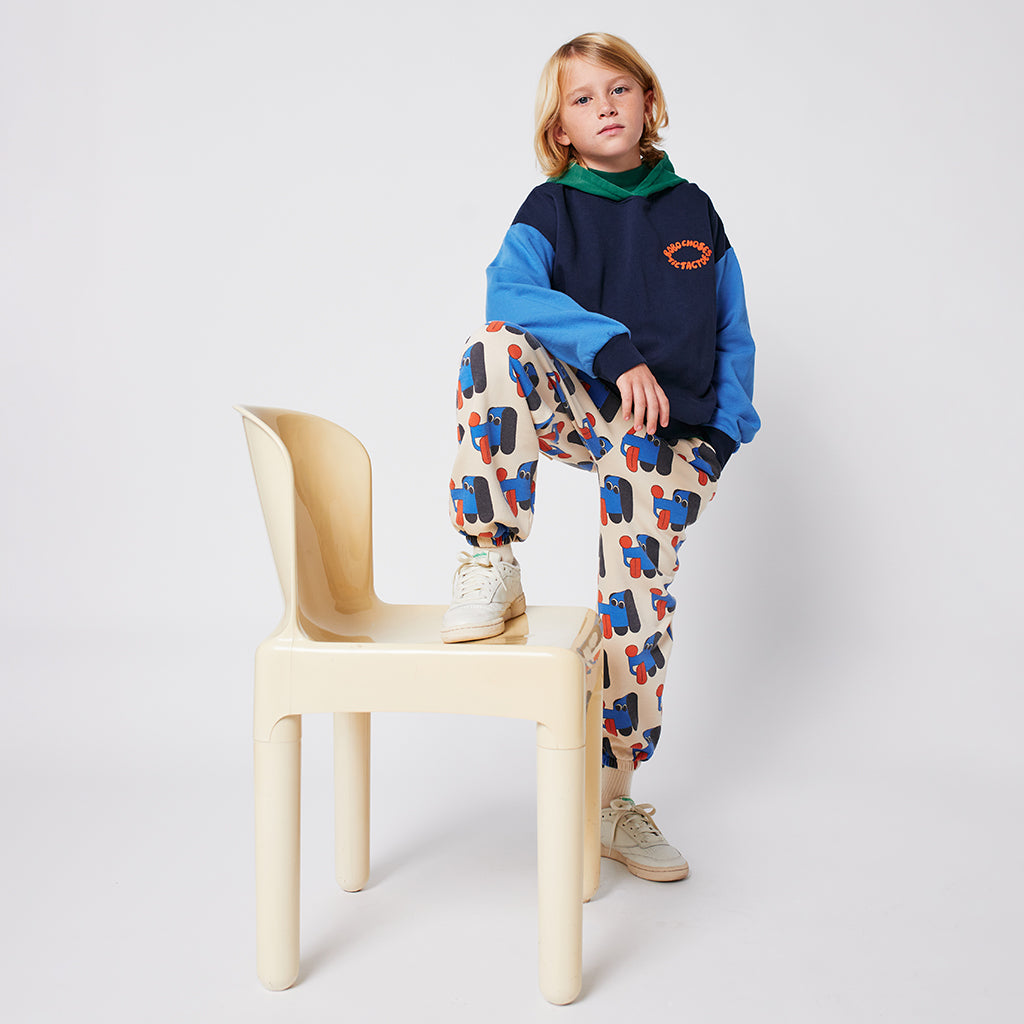 Bobo Choses Child Colour Block Hooded Sweatshirt Navy Blue