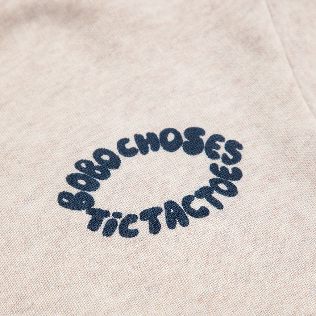 Bobo Choses Child Chess Tic Tac Toe Hooded Sweatshirt Cream