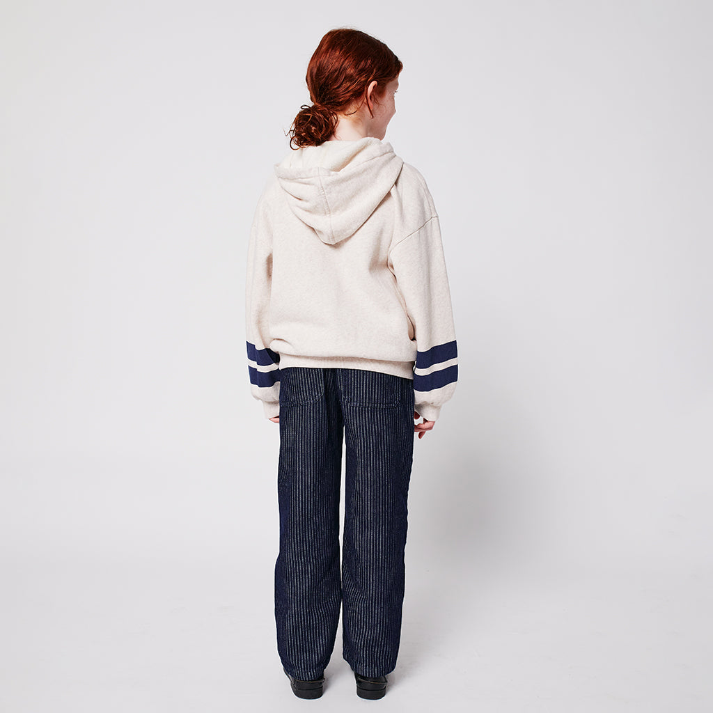 Bobo Choses Child Chess Tic Tac Toe Hooded Sweatshirt Cream