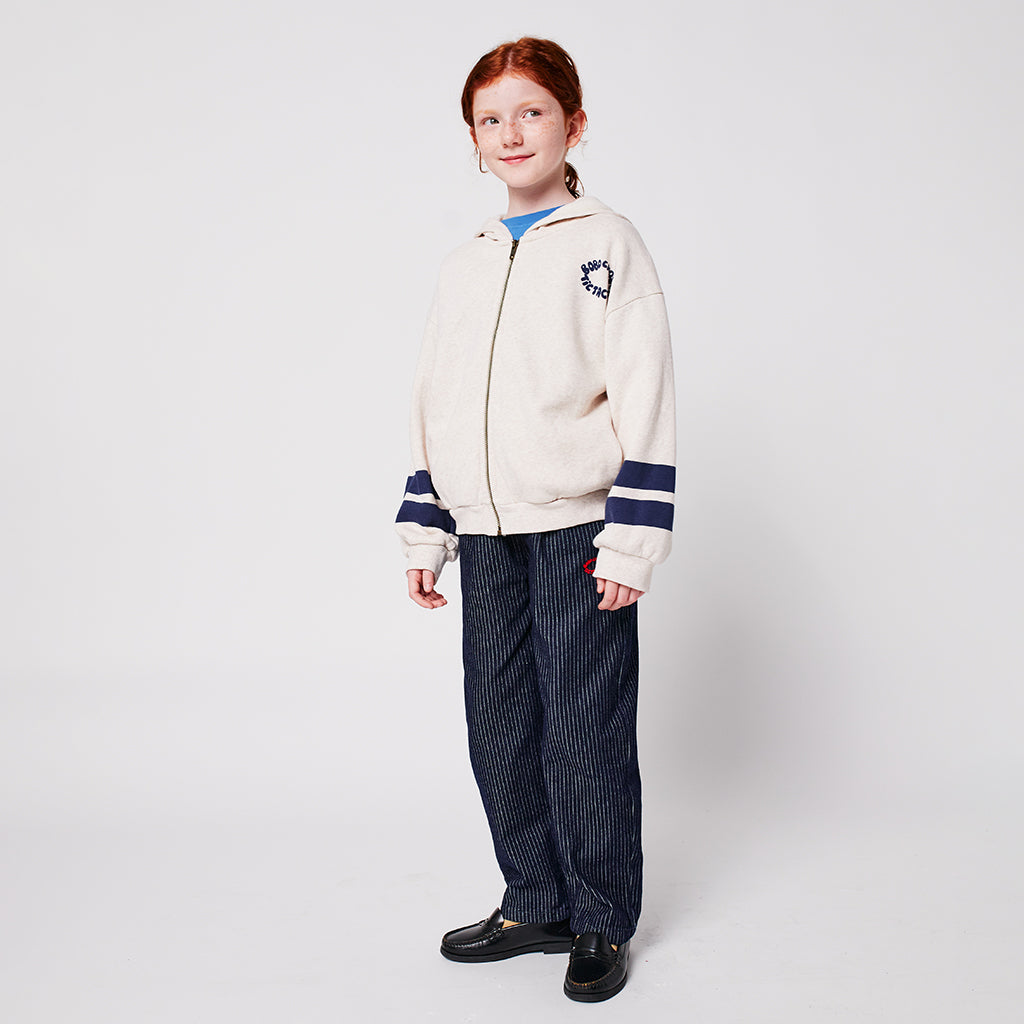 Bobo Choses Child Chess Tic Tac Toe Hooded Sweatshirt Cream