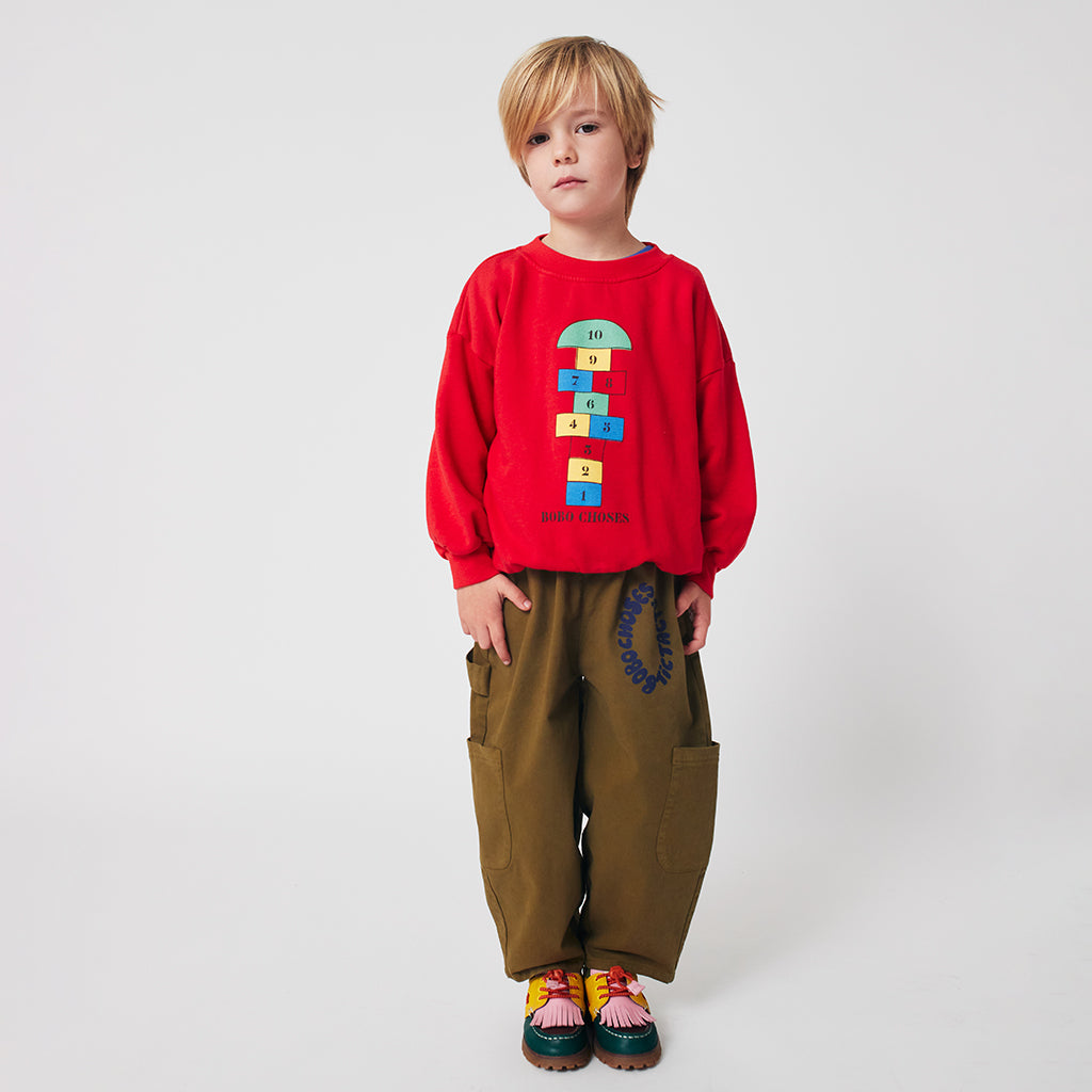 Bobo Choses Child Tic Tac Toe Cargo Pants Khaki Brown