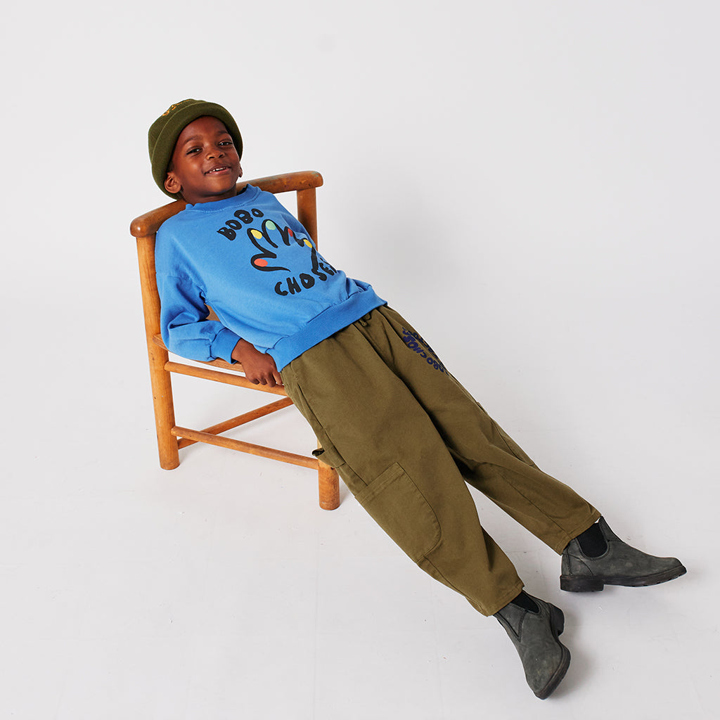 Bobo Choses Child Tic Tac Toe Cargo Pants Khaki Brown