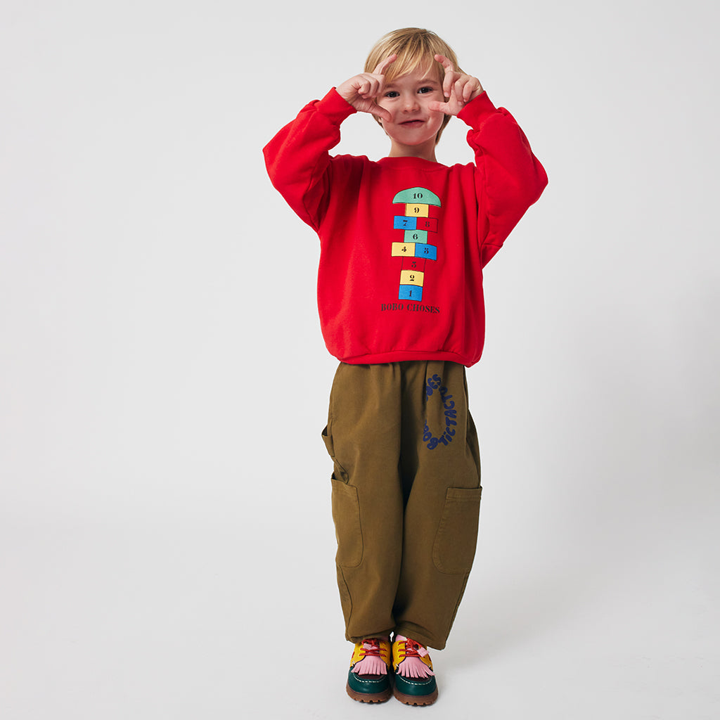 Bobo Choses Child Tic Tac Toe Cargo Pants Khaki Brown