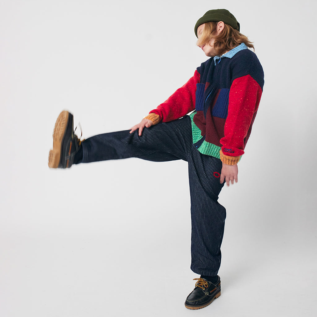 Bobo Choses Child Tic Tac Toe Denim Pants Navy Blue