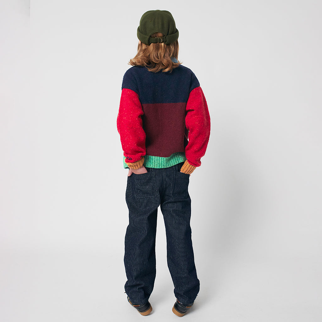 Bobo Choses Child Tic Tac Toe Denim Pants Navy Blue
