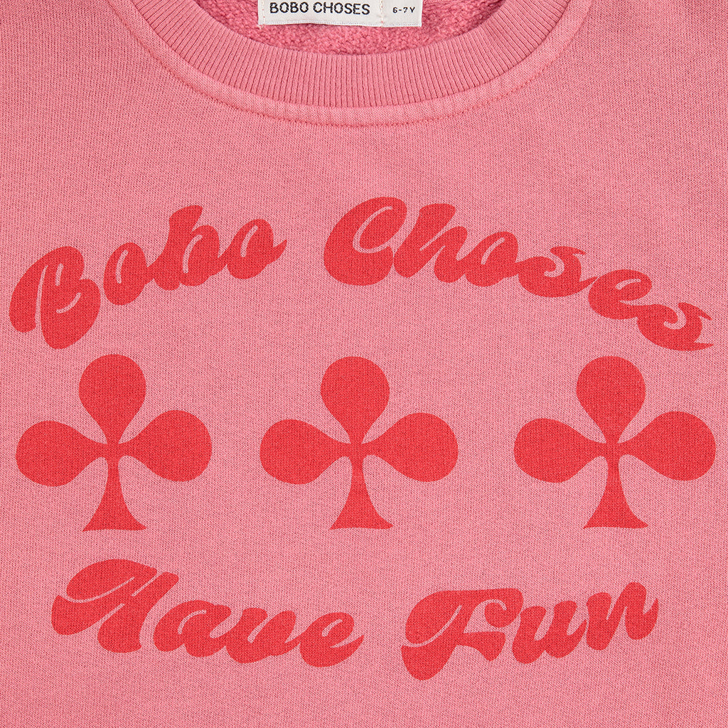 Bobo Choses Child Have Fun Sweatshirt Dress Pink