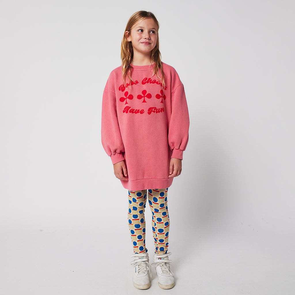 Bobo Choses Child Have Fun Sweatshirt Dress Pink