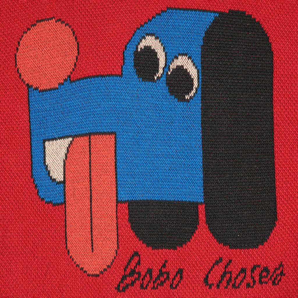 Bobo Choses Child Doggy Mate Jacquard Sweater Red