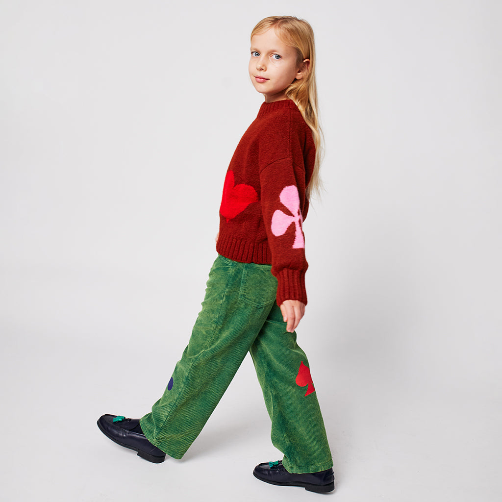 Bobo Choses Child Joker Jacquard Sweater Burgundy Red