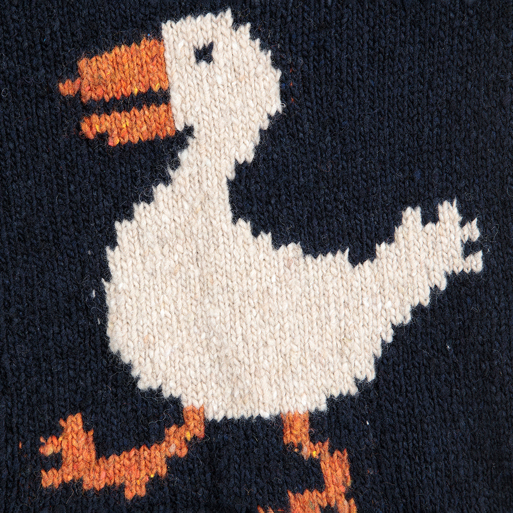 Bobo Choses Child La Oca Jaquard Cardigan Navy Blue